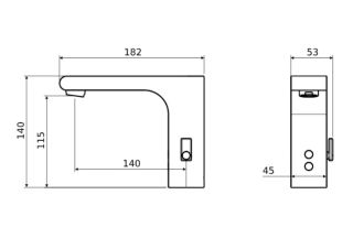 Смеситель электронный для раковины Aquatek Лира AQ5410CR хром